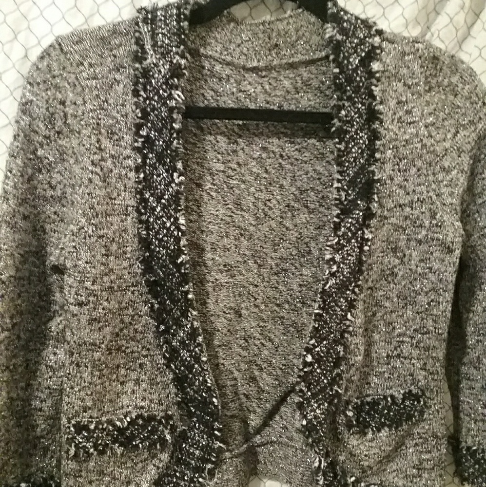 Black and white sweater